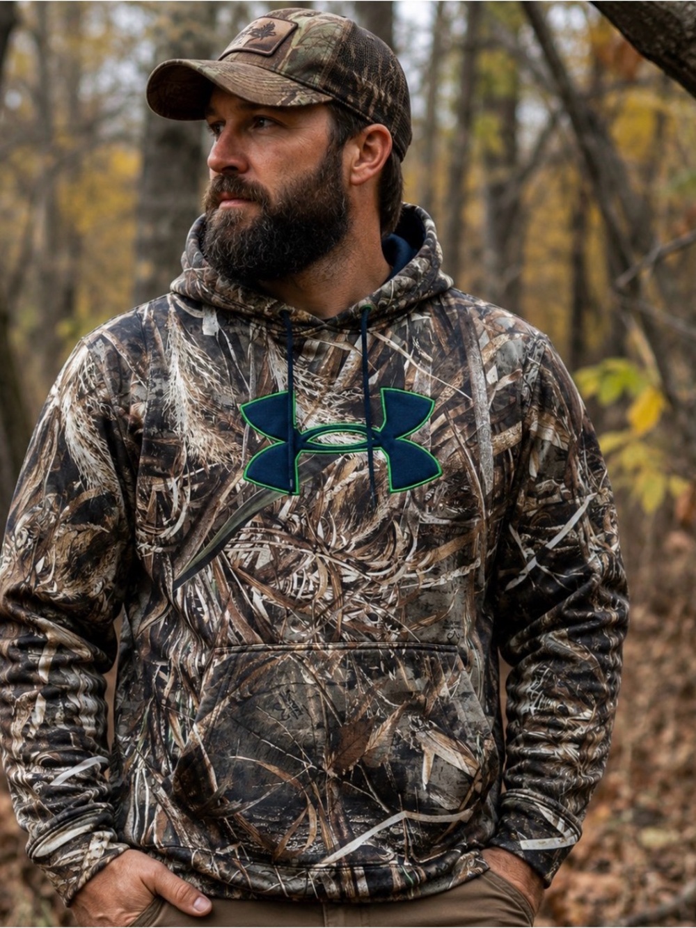 Under Armour ColdGear Men’s Loose Realtree Max-5 Camo Fleece Hoodie Size Large